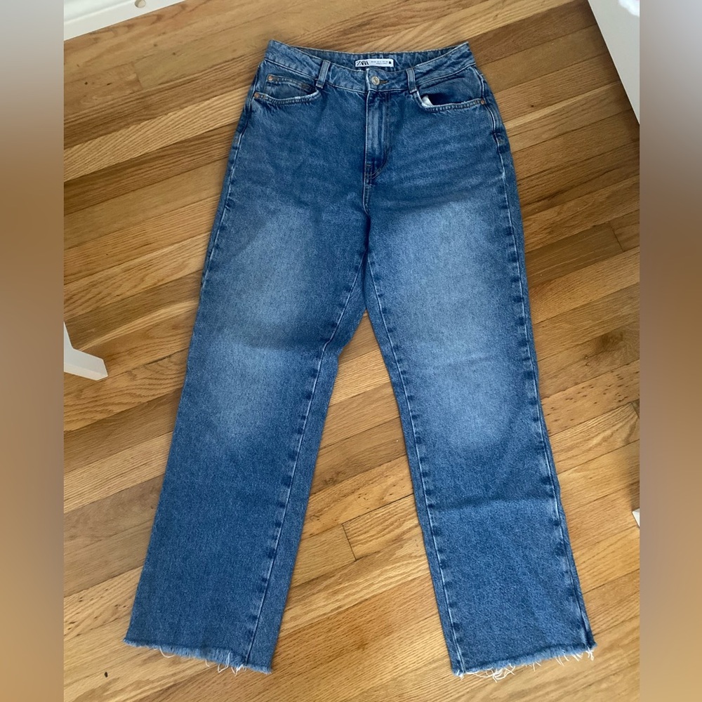 Zara High Rise Straight Jeans - Picture 9 of 10